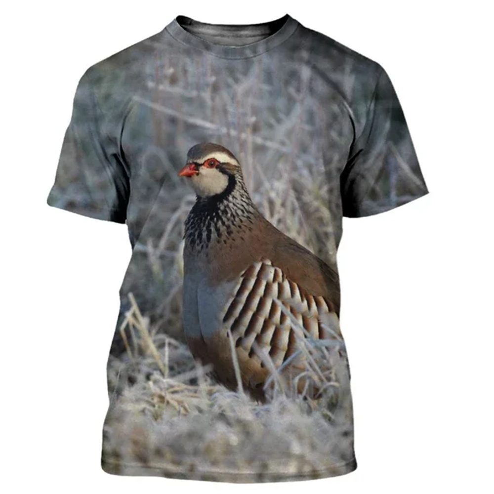 Hunting Quail - Sommer Tiere Wachtel 3D Druck T-Shirt