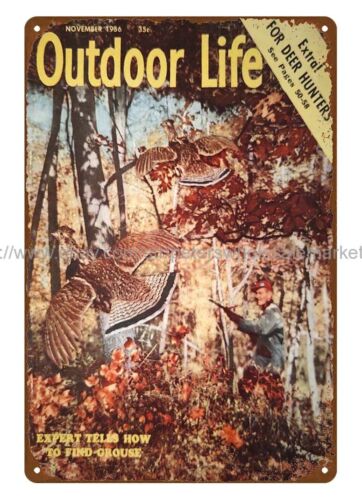 Hunting Quail - 1956 OUTDOOR LIFE Metallschild mit Motiv