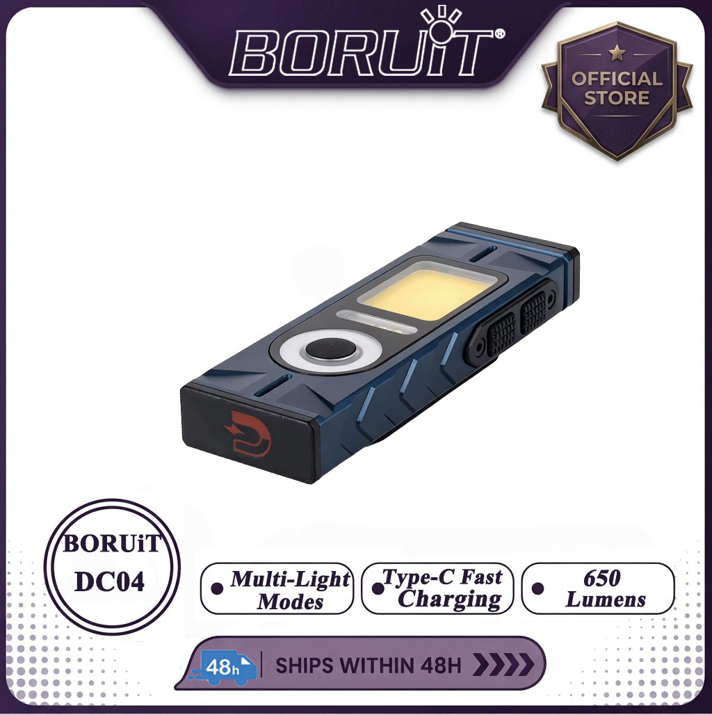 Outdoor Hunting Bike - BORUiT DC04 650LM EDC Magnet Taschenlampe