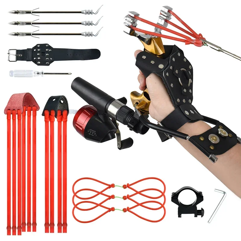 Outdoor Hunting Launcher - Leistungsstarker Angelschleuder mit Handgelenkauflage, Outdoor-Jagd, Ganzmetallmaterial,