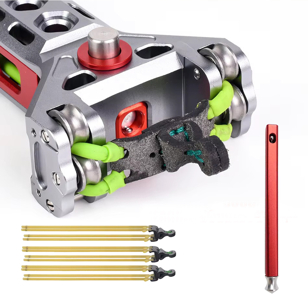 Outdoor Hunting Launcher - Outdoor-Jagd-Aluminiumlegierungs-Automatikschleudern, Magazin und hochelastische magnetische Gummibänder