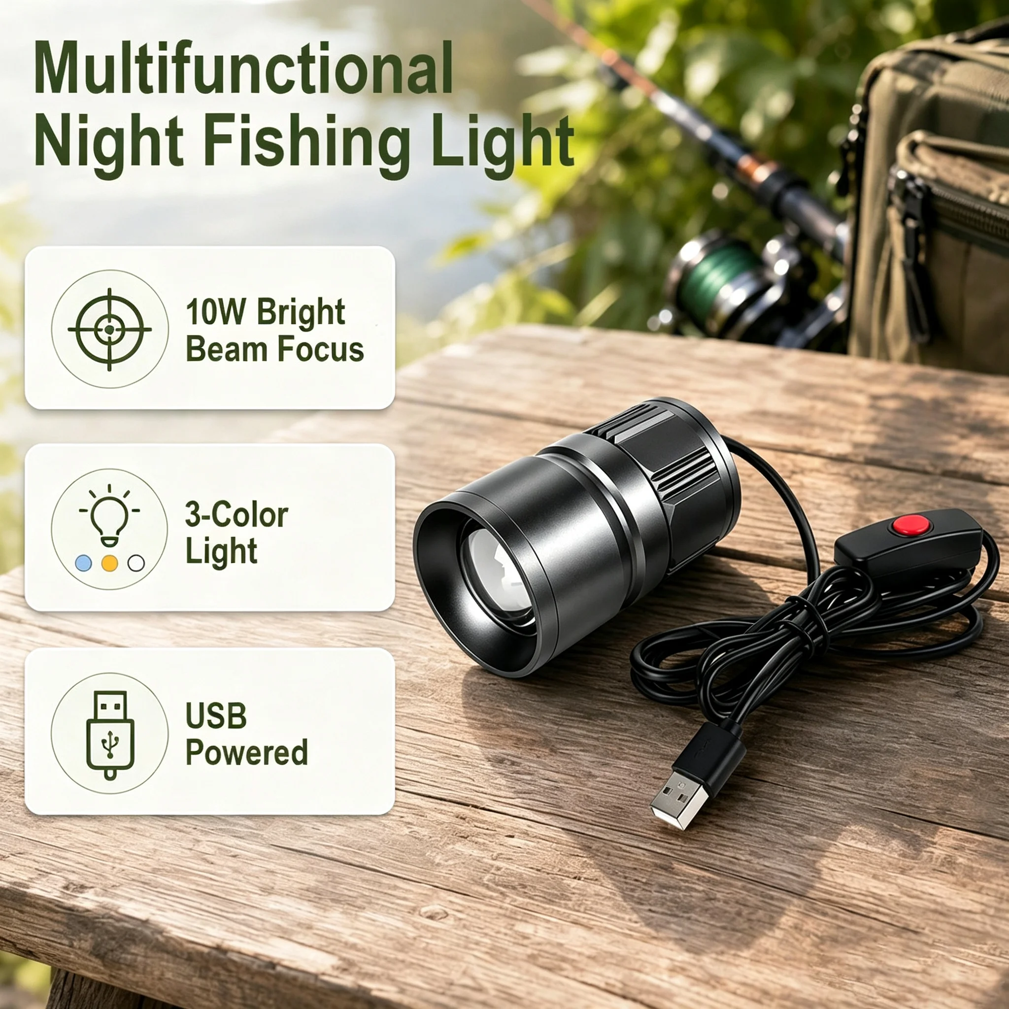 BORUiT 10W Helle Zoom-Nachtfis – Outdoor Hunting Bike Bewertung und Preis