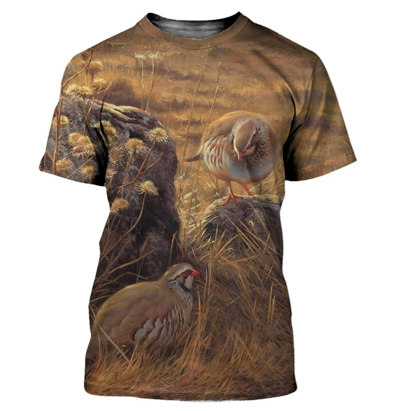 Tier Wachtel 3D-Druck T-Shirt  – Hunting Quail Bewertung und Preis