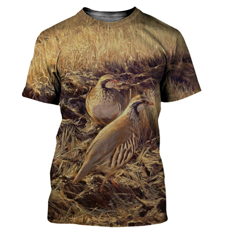 Tier Wachtel 3D-Druck T-Shirt  – Hunting Quail Bewertung und Preis